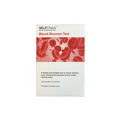 SELFCheck Blood Glucose Level Test - 2 Tests Included