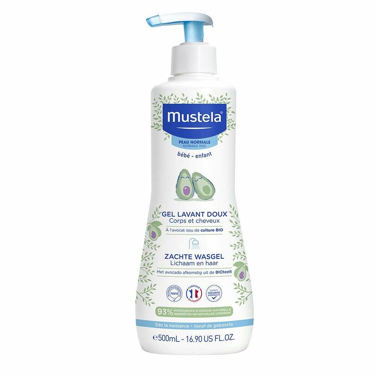 Gel e Champô Infantil para Pele Atópica Mustela Niño 500 ml-0