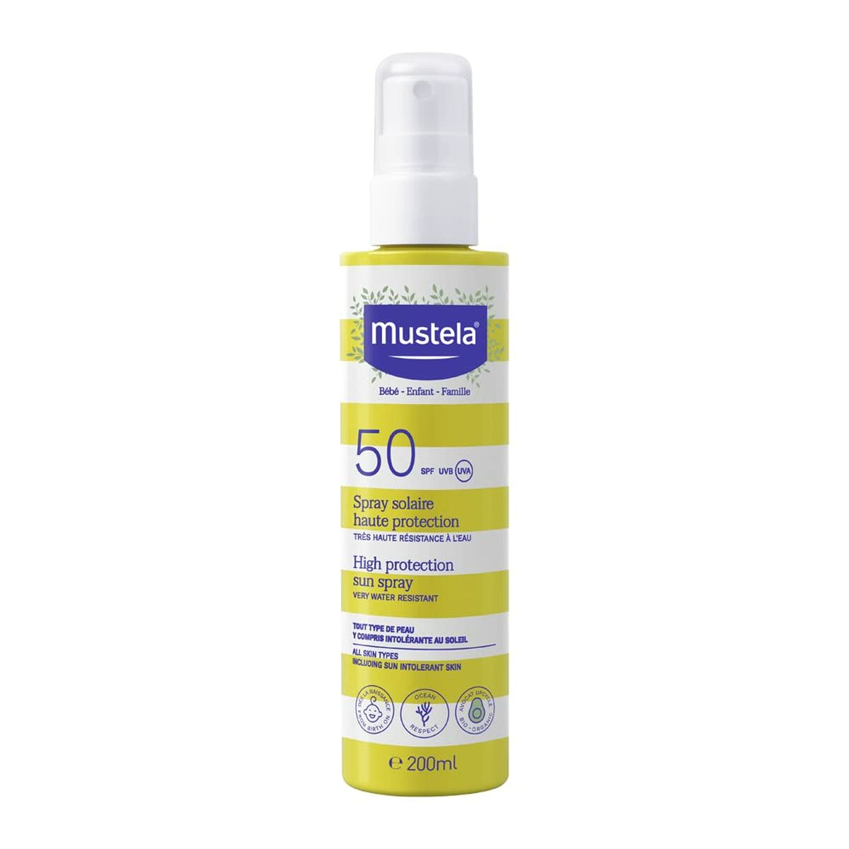 Protetor Solar para Crianças em Spray Mustela   Spf 50 200 ml-0