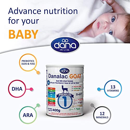 DANALAC Advance Goat Milk Infant Formula 400 gr Stage 1 Baby Milk Powder for Infants and Toddlers Age 0-6 Months-4