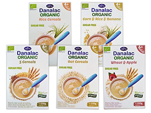 DANALAC Organic Baby Cereal Selection Combo Pack 200 Gram Porridge Sugar Free-0