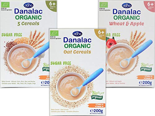 DANALAC Organic Baby Cereal Selection Combo Pack 200 Gram Porridge Sugar Free-10