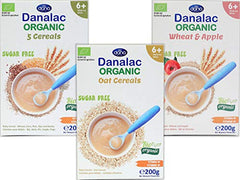 DANALAC Organic Baby Cereal Selection Combo Pack 200 Gram Porridge Sugar Free-10