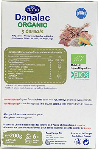 DANALAC Organic Baby Cereal Selection Combo Pack 200 Gram Porridge Sugar Free-18