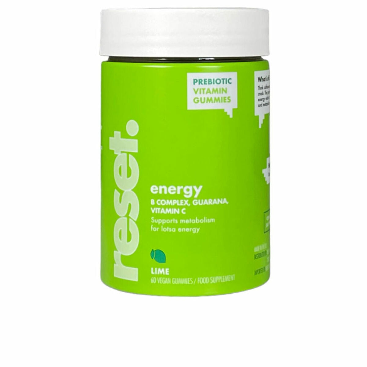 Complemento Alimentar Reset Energy Gomas Lima 60 Unidades-0