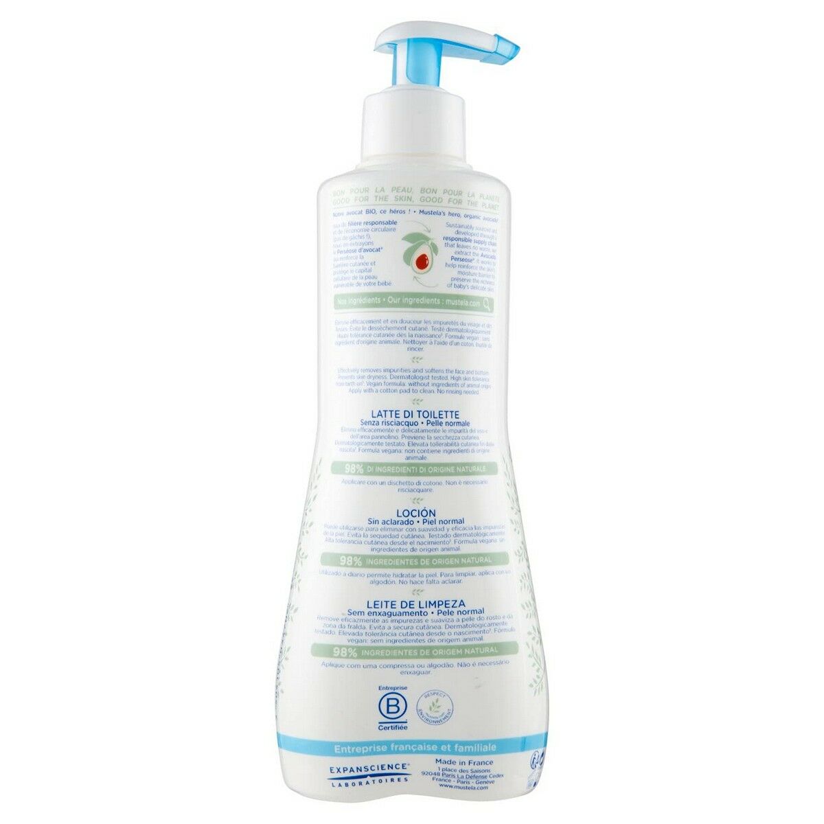 Água de Limpeza sem Enxaguar para Bebé Mustela 500 ml - Kit Lavagem Nasal , kitlavagemnasal.pt