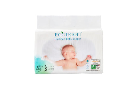 ECOBOOM Bamboe Eco Wegwerp luier 74 STUKS - Maat 3 (Medium 6-10kg)-0