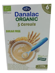 DANALAC Organic Baby Cereal (Five Cereals) 200 Gram Porridge Sugar Free 6 Months Plus | Wheat, Corn, Rice, Rye, Barley-4