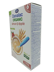 DANALAC Organic Baby Cereal Wheat and Apple 200 Gram Porridge Sugar Free 6 Months Plus-2