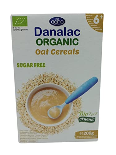 DANALAC Organic Oat Baby Cereal 200 Gram Porridge Sugar Free 6 Months Plus-0