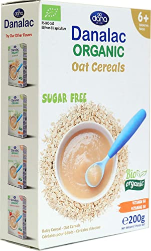 DANALAC Organic Oat Baby Cereal 200 Gram Porridge Sugar Free 6 Months Plus-16