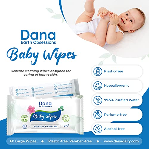 Dana Baby Wet Wipes Multipack - 12 x 60 Wipes-5