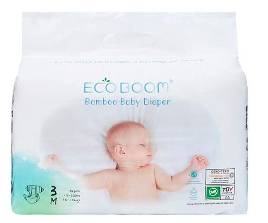 ECOBOOM Bamboe Eco Wegwerp luier 32 STUKS - Maat 3 (Medium 6-10kg)-0